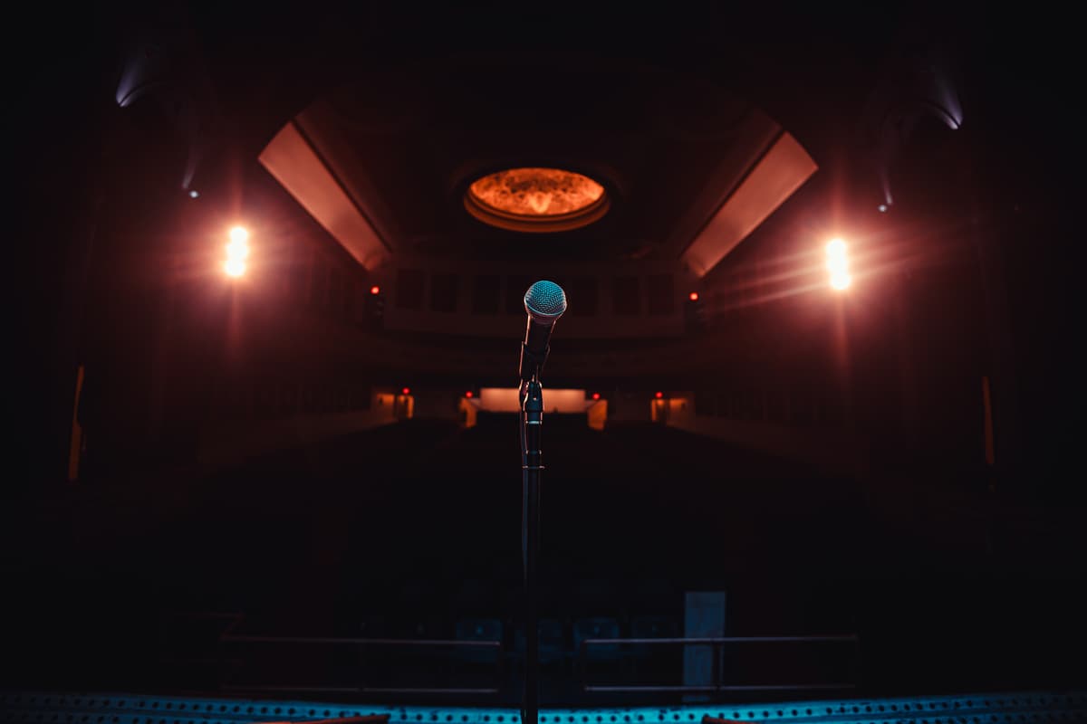 Microphone on stage