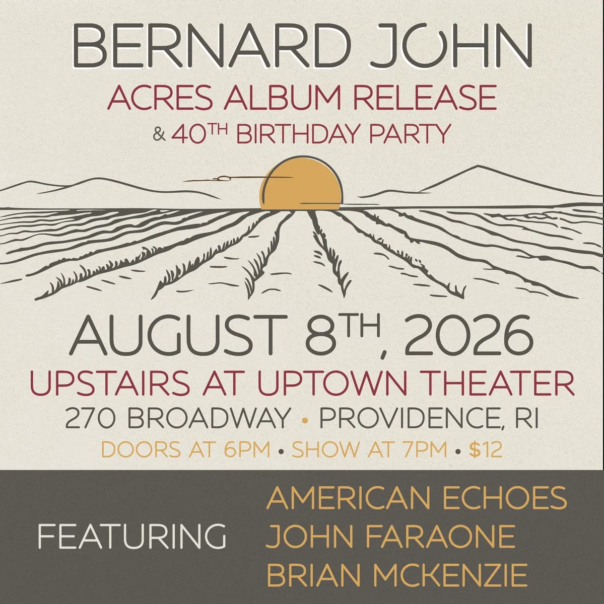 Bernard John - Acres Album Release