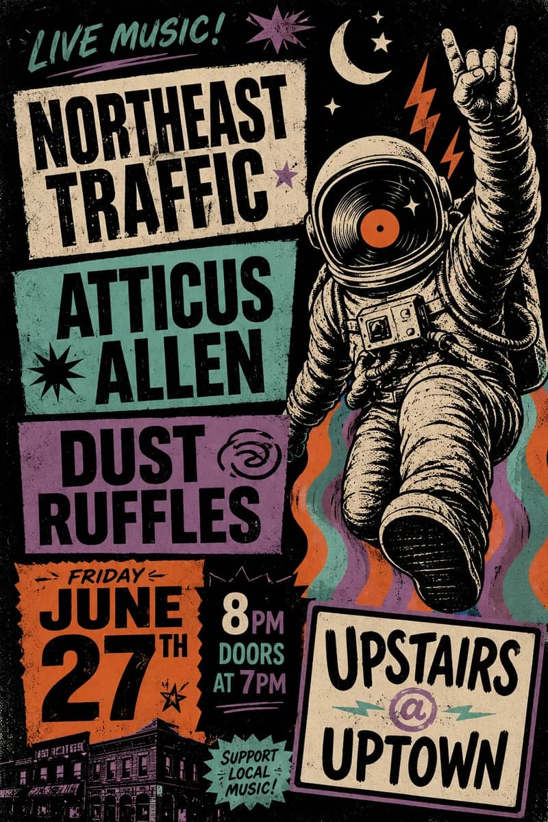 Northeast Traffic, Atticus Allen, and Dust Ruffles